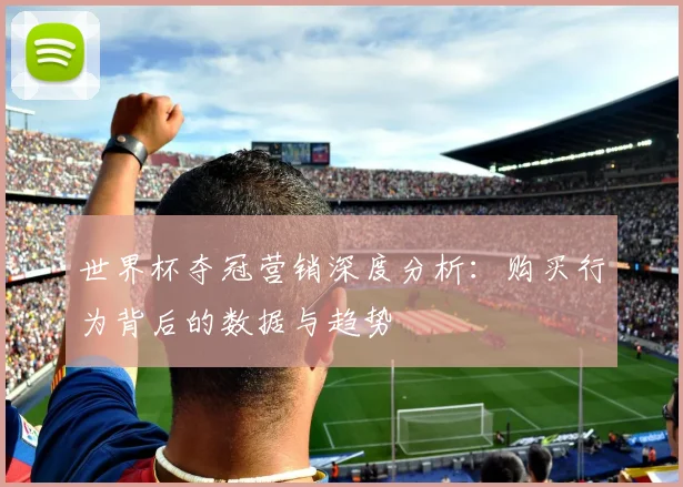 世界杯夺冠营销深度分析：购买行为背后的数据与趋势